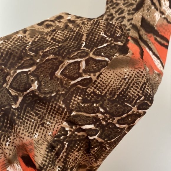 Susha Women Orange Brown Bohemian Animal Print Trouser Pants Size XL - Picture 6 of 11